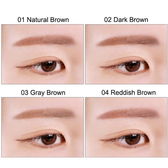 TONYMOLY Tužka na obočí s kartáčkem The Shocking Vegan Brow Easy Flat #01 Natural Brown