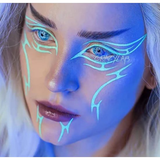 Crazy šošovky - nedioptrické - GLOW WHITE WALKER UV svietiace (2 šošovky)