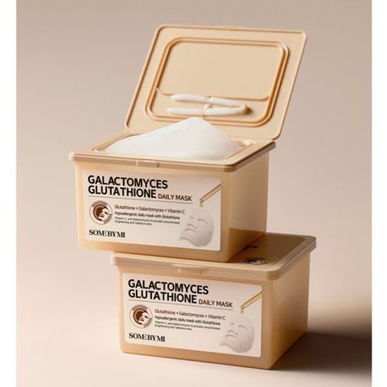 SOME BY MI Posvetlitvene in regenerativne plenične maske Galactomyces Glutatione Daily Mask (30 kosov)