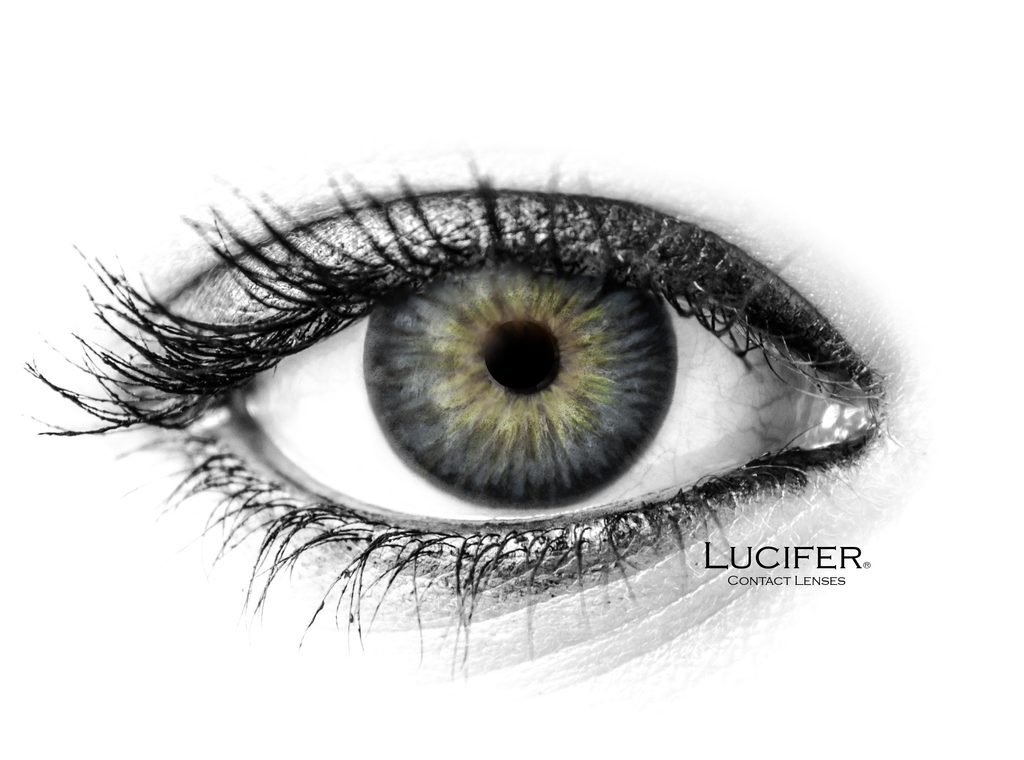 Amazon Gray Colored Contact Lenses (1 pair) Lucifer NON