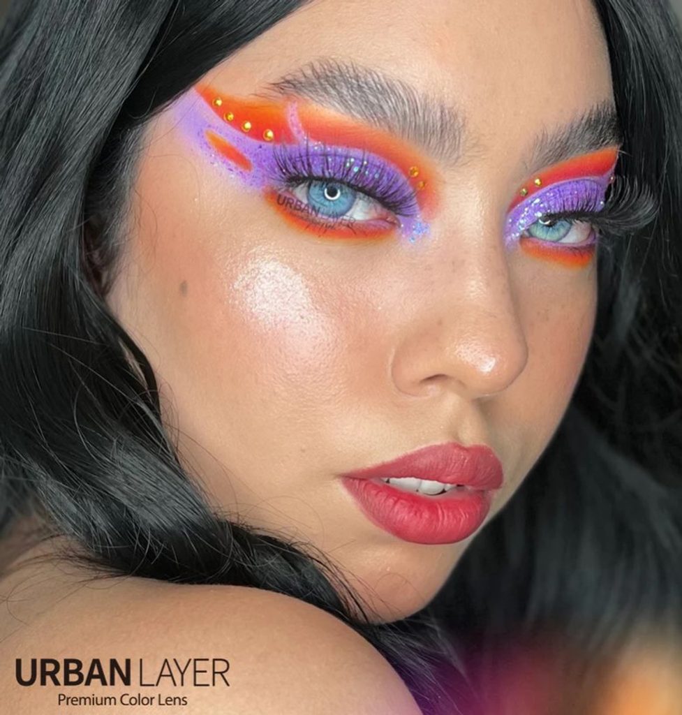 Las Vegas Ash Blue Colored Contact Lenses (1 pair) Lucifer NON