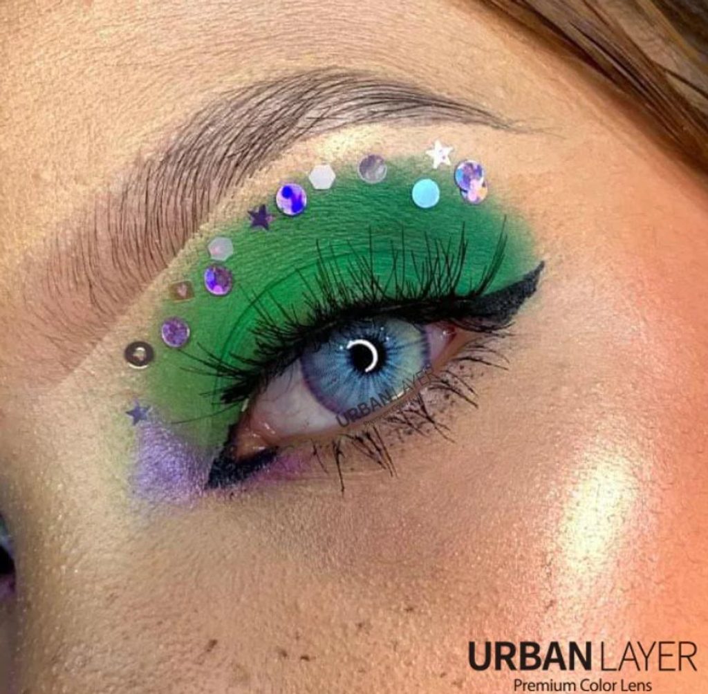 Las Vegas Ash Blue Colored Contact Lenses (1 pair) Lucifer NON