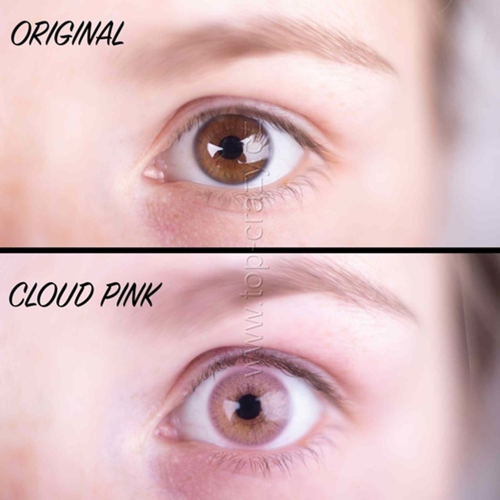 Cloud Pink Colored Contact Lenses (1 pair) - Lucifer - Colored 