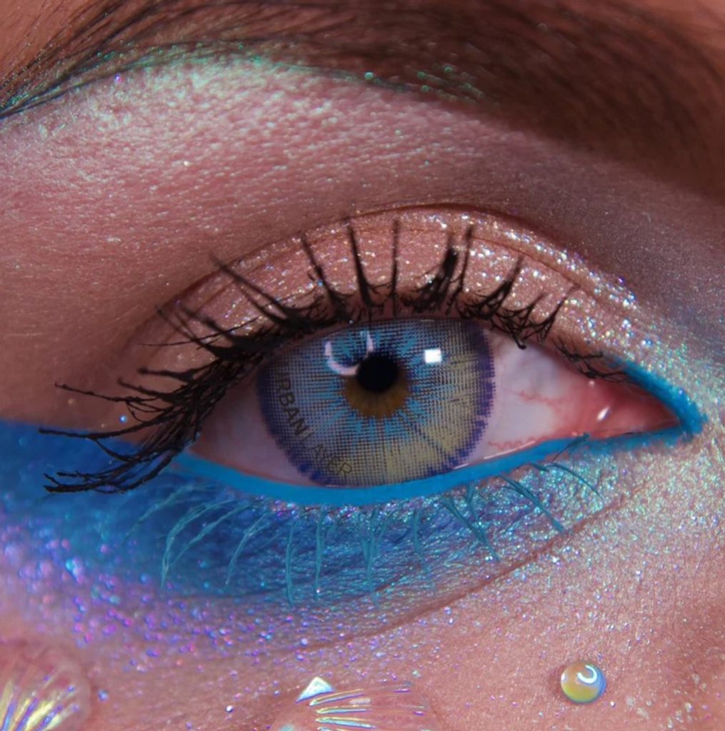 Las Vegas Ash Blue Colored Contact Lenses (1 pair) Lucifer NON