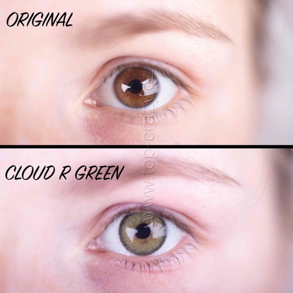 Cloud R Green Colored Contact Lenses (1 pair) - Lucifer - Colored Contacts  - SCLERA-LENSES.com