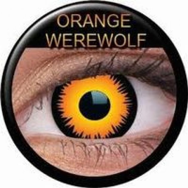 Orange Werewolf Prescription Contact Lenses (1 pair) Maxvue Colored