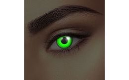 Crazy čočky - GLOW GREEN UV svítící  (2 čočky)