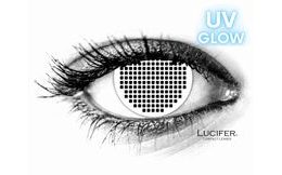 Glow White Mesh UV Contact Lenses (1 pair)