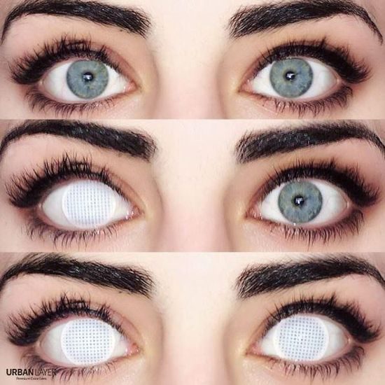 WHITE MESH Contact Lenses