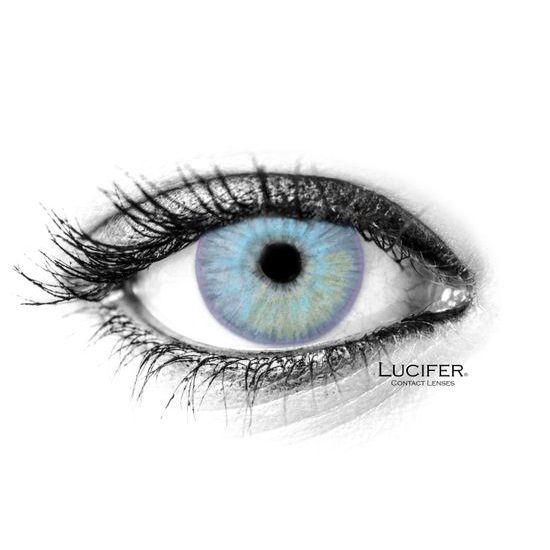 Las Vegas Ash Blue Colored Contact Lenses (1 pair) Lucifer NON