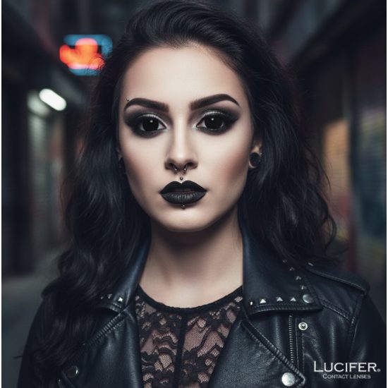 BLACK MINI SCLERA Prescription Contact Lenses