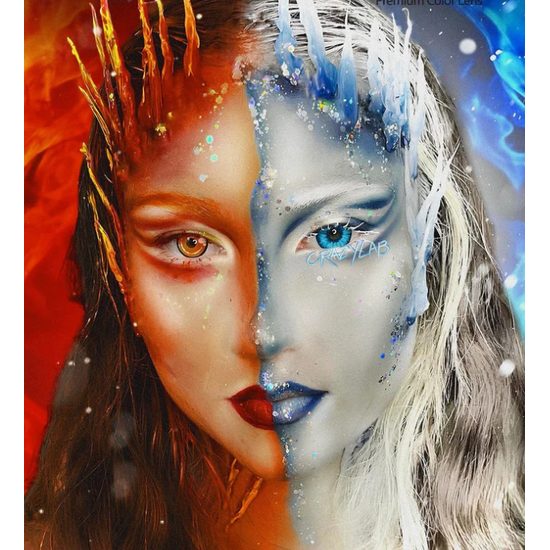 ELF BLUE MINI SCLERA Contact Lenses