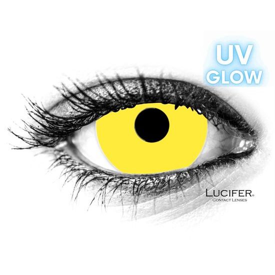 GLOW YELLOW UV Mini Sclera Contact Lenses