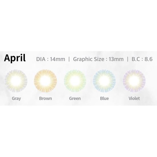 Barevné čočky (2 čočky) April Blue