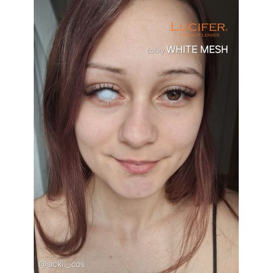 WHITE MESH Prescription Contact Lenses