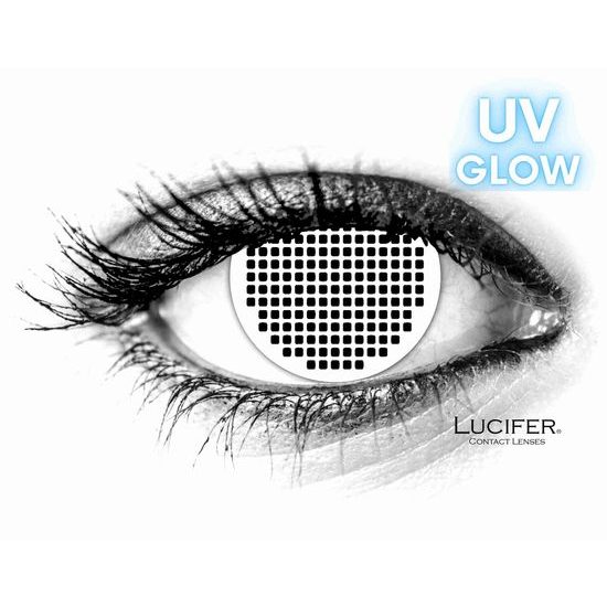 GLOW WHITE MESH UV Contact Lenses