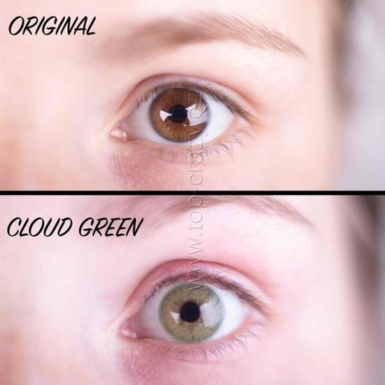Barevné čočky - dioptrické - Cloud Green (2 ks)