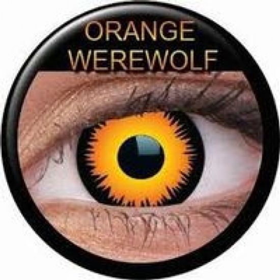 Crazy čočky - dioptrické - ORANGE WEREWOLF (1 ks)