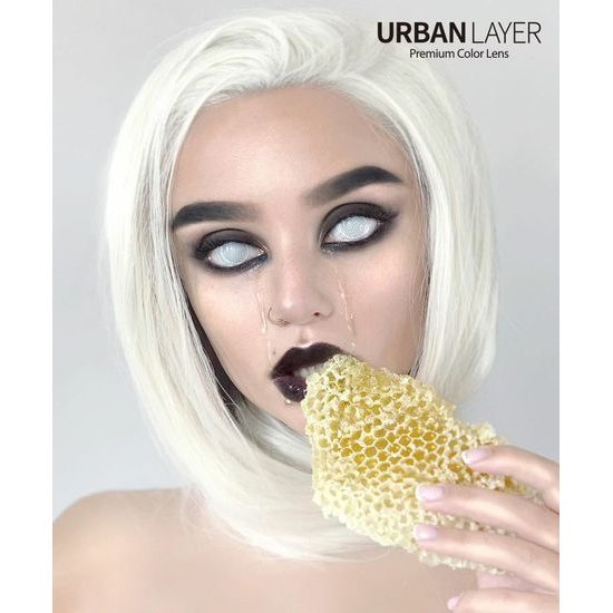 WHITE MESH Contact Lenses