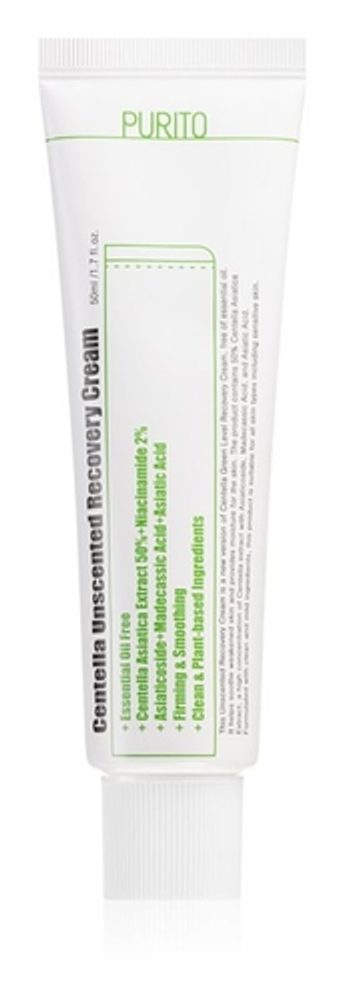 PURITO Regenerační pleťový krém Centella Unscented Recovery Cream (50 ml)