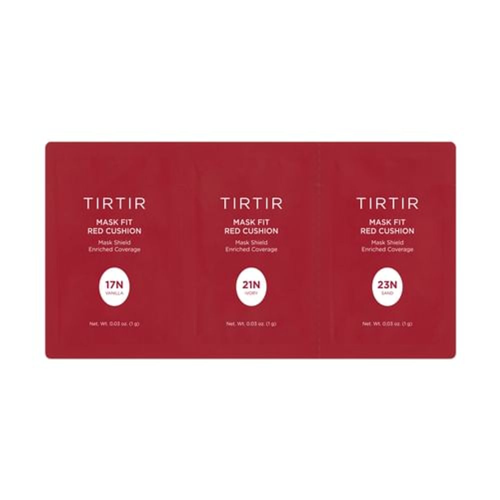 TIRTIR Set vzorků Mask Fit Red Cushion 3 Shade Trial Kit (3 vzorky) - #17N, #21N, #23N