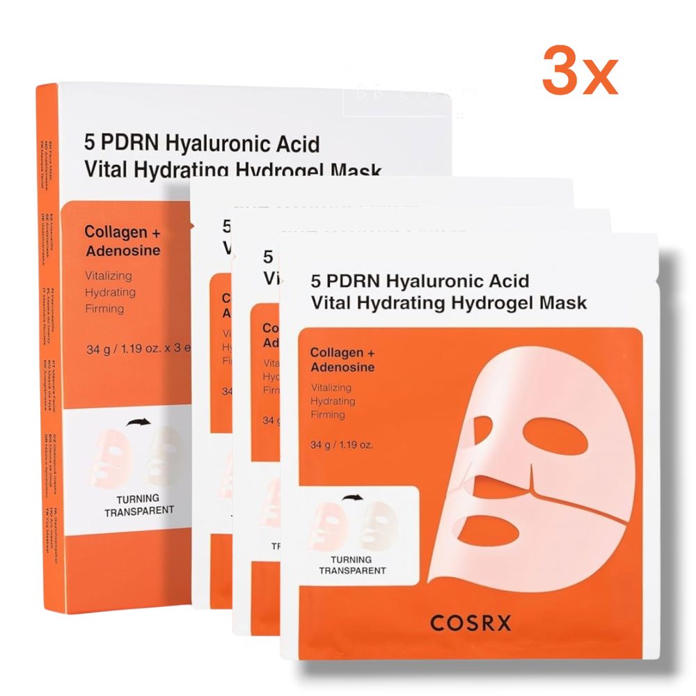 COSRX Hydrogelová pleťová maska 5 PDRN Hyaluronic Acid Vital Hydrating Hydrogel Mask (3 ks)