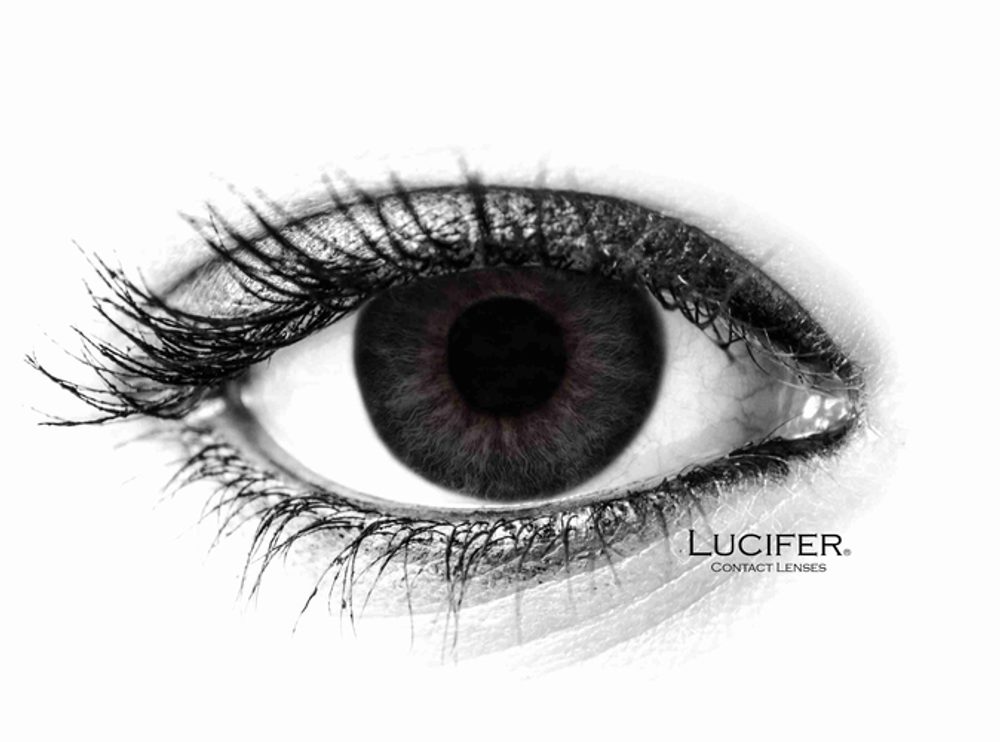 Lucifer Barevné čočky - nedioptrické - Cloud Black (2 čočky)