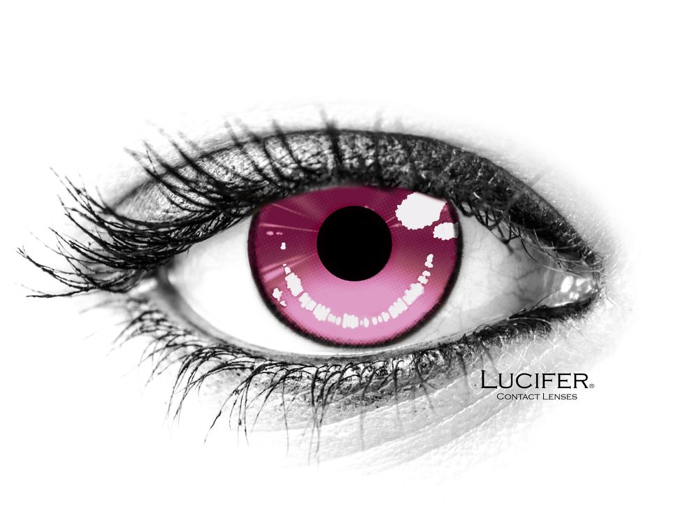 Lucifer Crazy čočky - nedioptrické - ANIME2 PINK (2 čočky)