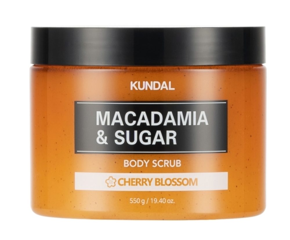 KUNDAL Přírodní tělový peeling Macadamia & Sugar Body Scrub (550 g) - Cherry Blossom