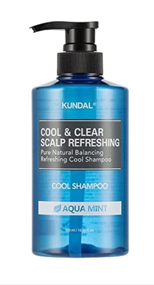 KUNDAL Přírodní šampon Cool & Clear Scalp Refreshing Cool Shampoo Aqua Mint (500 ml)