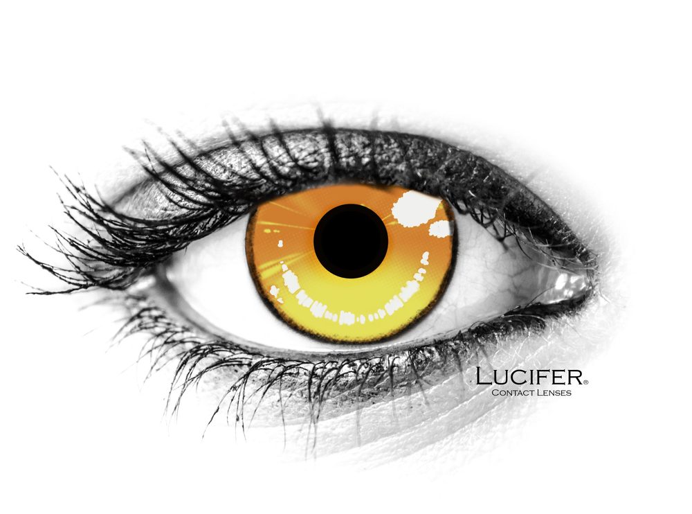 Lucifer Crazy čočky - nedioptrické - ANIME2 YELLOW (2 čočky)