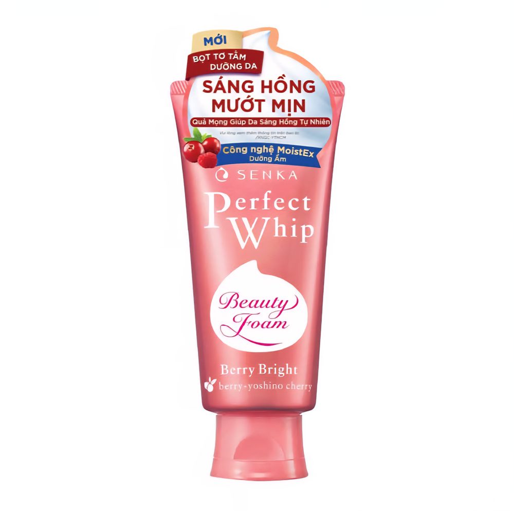 SHISEIDO SENKA Čisticí pleťová pěna Senka Perfect Whip Berry Bright Beauty Face Foam (100 g)
