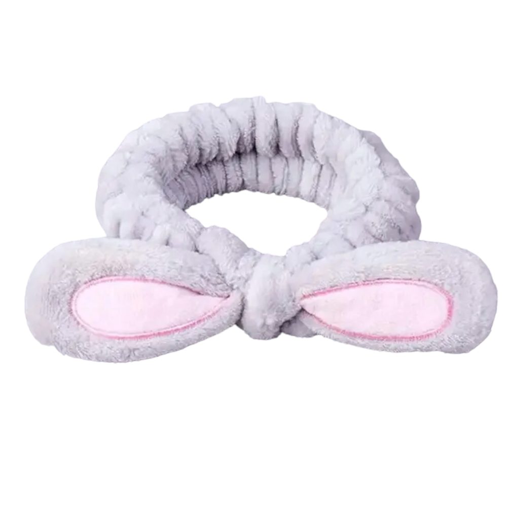 ostatní Kosmetická čelenka Fluffy Hair Band - Šedá