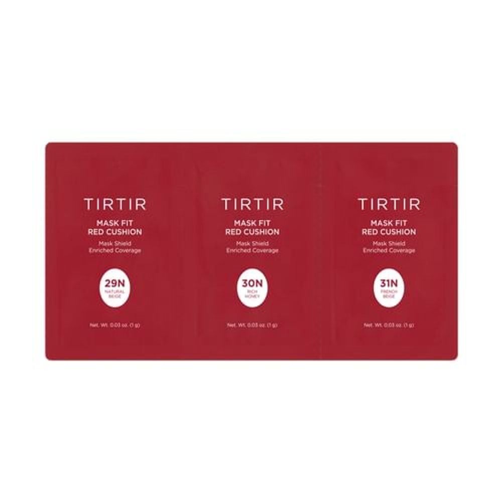 TIRTIR Set vzorků Mask Fit Red Cushion 3 Shade Trial Kit (3 vzorky) - #29N, #30N, #31N