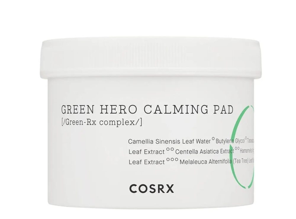 COSRX Čistící a zklidňující polštářky One Step Green Hero Calming Pad (70 ks)