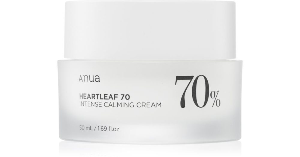 Anua Heartleaf 70% Intense Calming Cream intenzivní zklidňující a ochranný krém pro všechny typy pleti včetně citlivé 50 ml