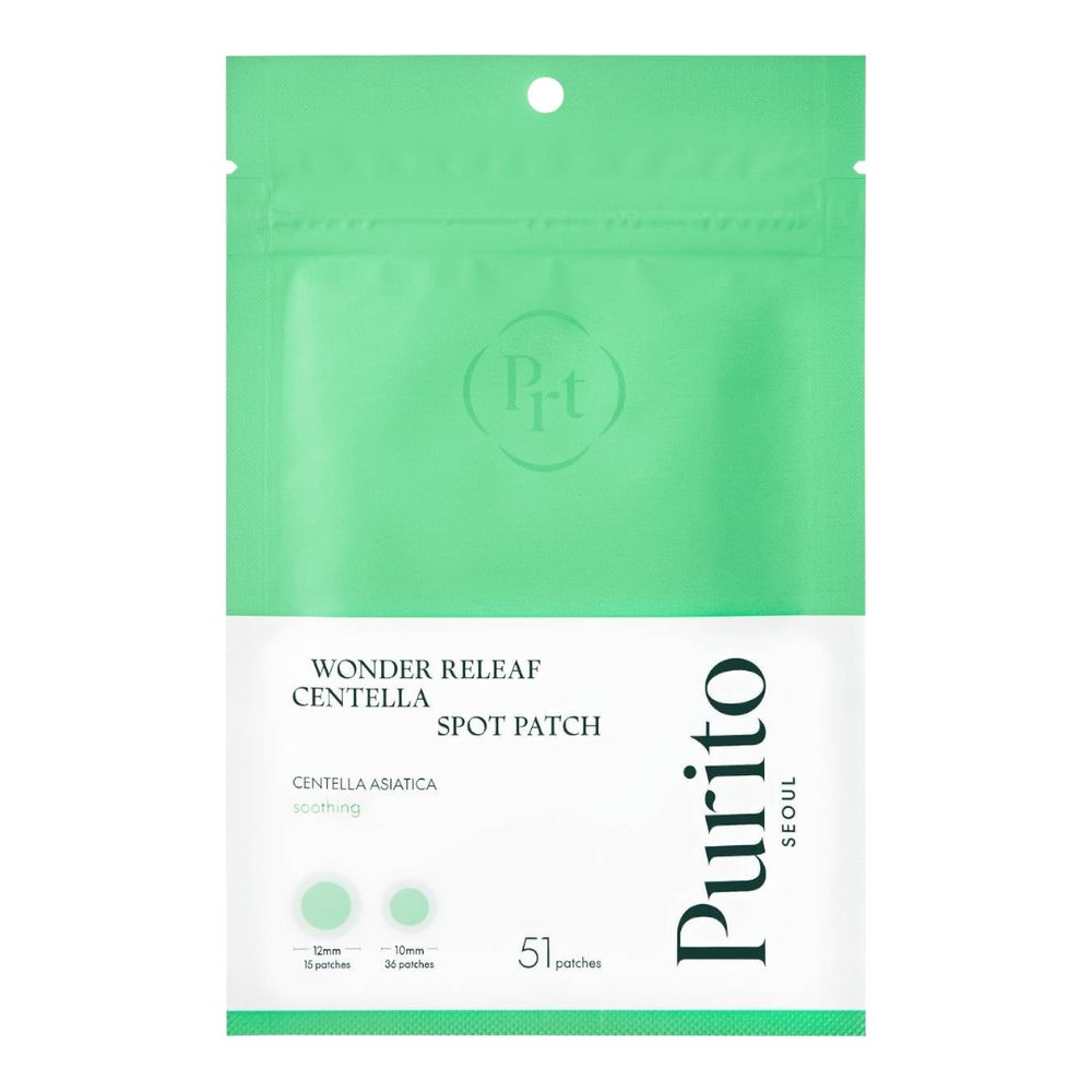 PURITO Voděodolné náplasti na akné Wonder Releaf Centella Spot Patch (51 náplastí)