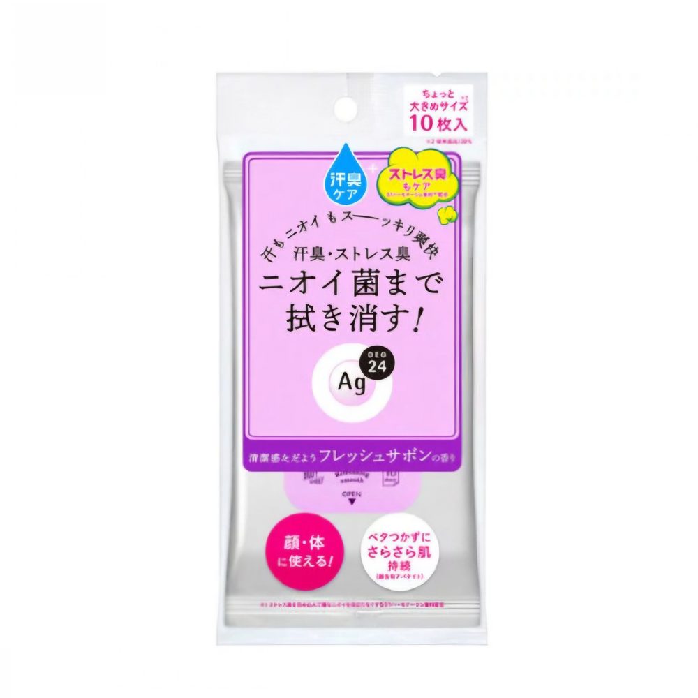 SHISEIDO Deo ubrousky Ag Deo 24 Clear Shower Sheet Fresh Savon (10 ks)