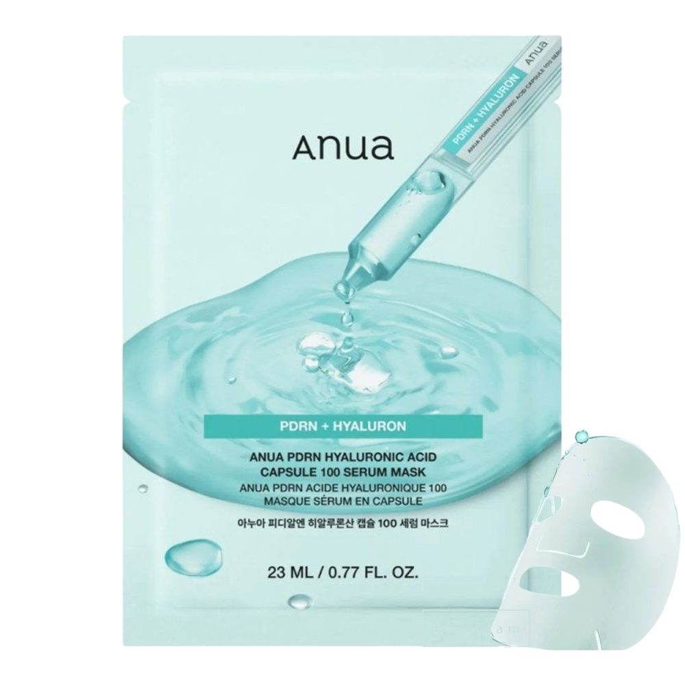 ANUA Plátýková pleťová maska PDRN Hyaluron Acid Capsule 100 Serum Mask
