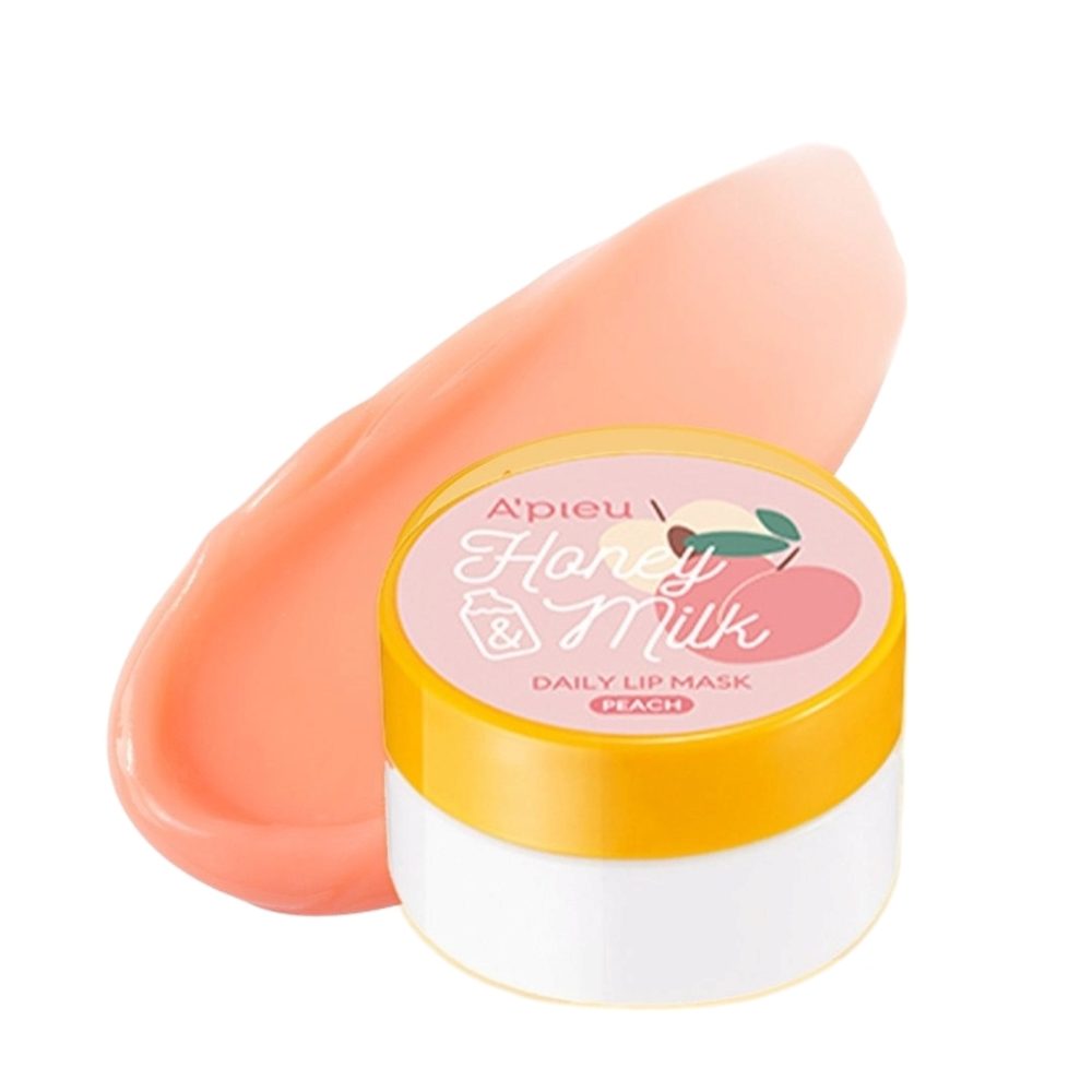 A'PIEU Maska a balzám na rty Honey Milk Daily Lip Mask - Peach