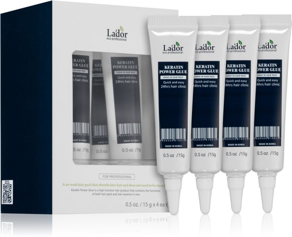 La´dor LA'DOR Regenerační esence na vlasy Keratin Power Glue Ampoule (4 x 15 g)