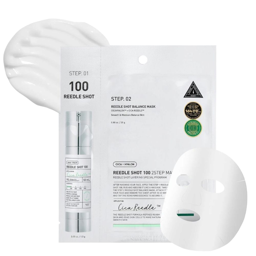 VT COSMETICS Dvoukroková maska s mikrojehličkami REEDLE SHOT 100 2-Step Mask (1,5 g + 25 g)