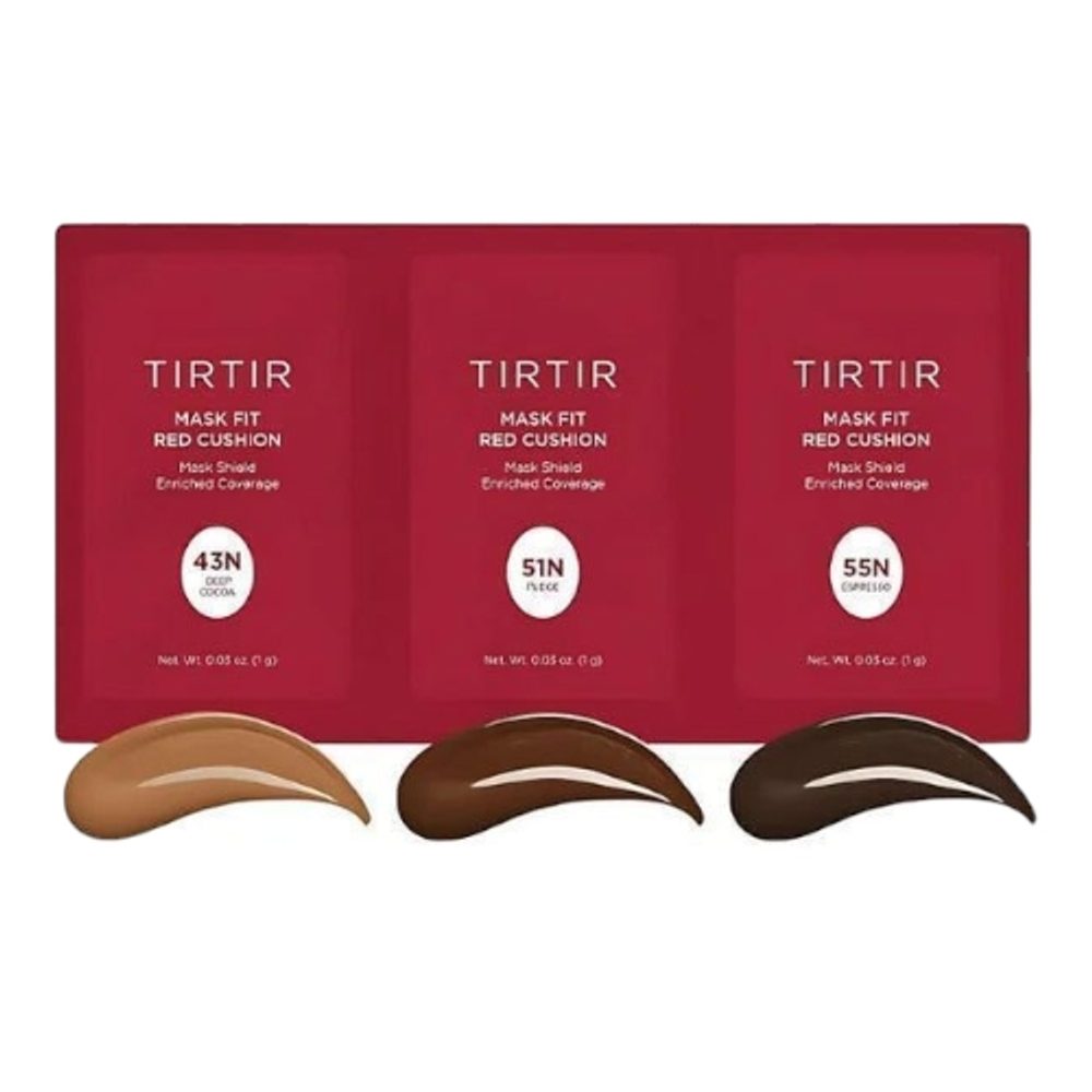 TIRTIR Set vzorků Mask Fit Red Cushion 3 Shade Trial Kit (3 vzorky) - #43N, #51N, #55N