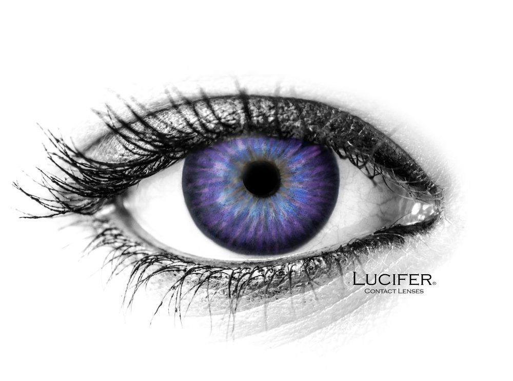 Lucifer Barevné čočky - nedioptrické - Amazon Violet (2 čočky)