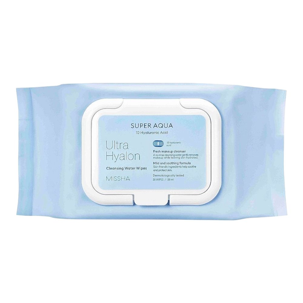 MISSHA Čisticí pleťové ubrousky Super Aqua Ultra Hyalron Cleansing Water Wipes (30 ks)