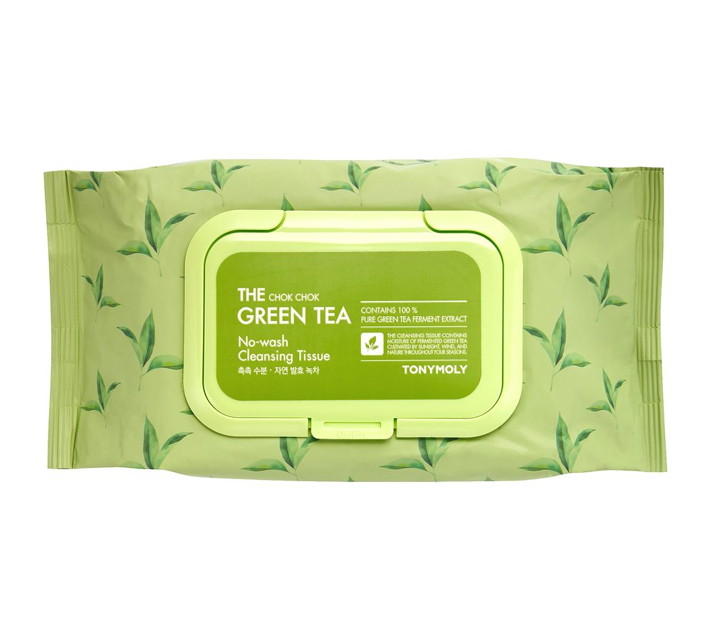 TONYMOLY Odličovací a čisticí ubrousky The Chok Chok Green Tea No-Wash Cleansing Tissue (100 ks)