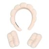 Cosmetic headband and bracelets against water leakage - powder color