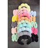 Cosmetic headband and anti-wicking bracelets - blue