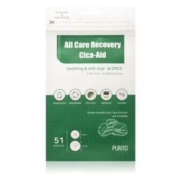 PURITO Voděodolné náplasti na akné All Care Recovery Cica-Aid (51 náplastí)