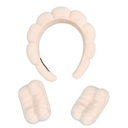 Cosmetic headband and bracelets against water leakage - powder color